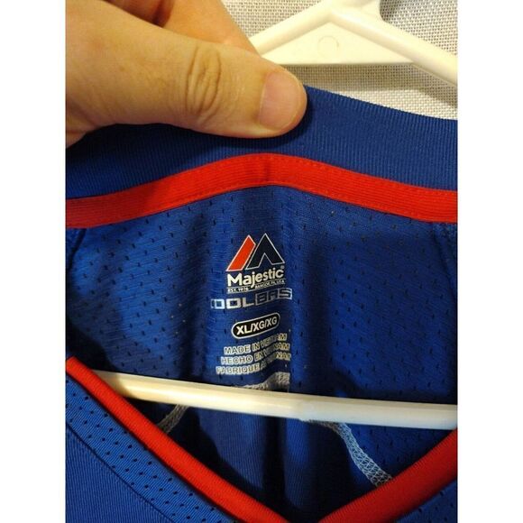 Texas Rangers Jersey Men's XL Majestic Cool Base Red White Blue Awesome Team - Picture 2 of 5